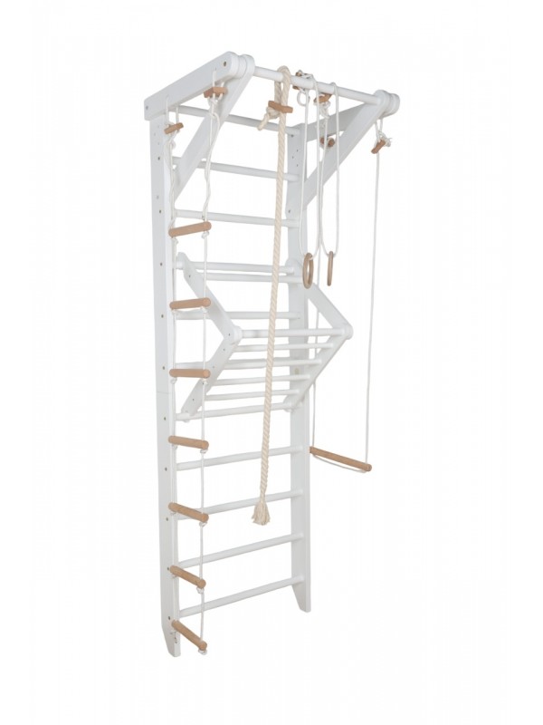 Espaldera blanca con accesorios – el mejor centro de ejercicio familiar en casa Espaldera blanca con accesorios – el mejor centro de ejercicio familiar en casa