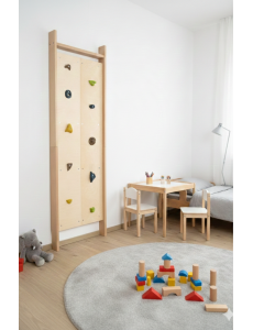 Climboo – Escalera de pared de madera con presas de escalada